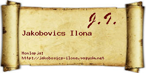 Jakobovics Ilona névjegykártya